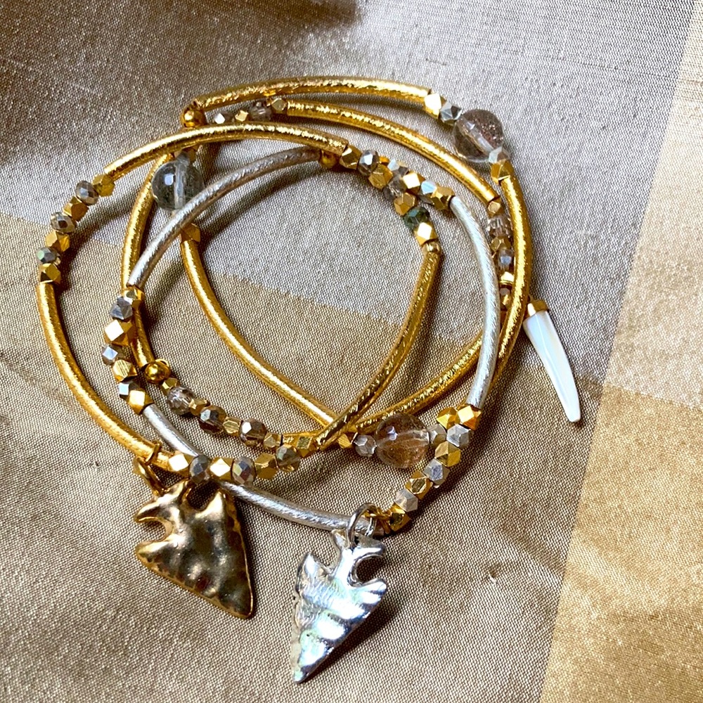 B.b. Lila stackable bracelets